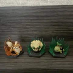 ポケモン ジオラマコレクト ほのお＆くさ　ガーディ　エルフーン　ナエトル3点