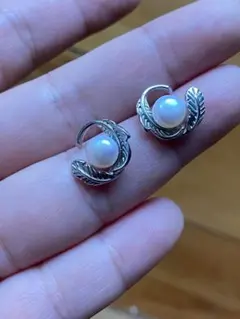 土日限定セール　一点物　天然淡水パールs925 ピアス　上品