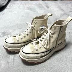 【ほぼ新品】男女兼用　コンバース　厚底　25.5cm