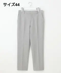 自由区L【洗える】TRギャバ ストライプ テーパードパンツ