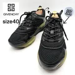 美品 GIVENCHY GIV 1 レザー メッシュ 厚底スニーカー 黒 40のサムネイル