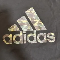 adidas 迷彩ロゴ 半袖Tシャツ ブラックM