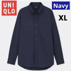 UNIQLO ユニクロ オックスフォードシャツ ボタンダウン・長袖 濃紺 XL