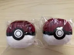 コメダ珈琲店 ソファー柄生地 モンスターボールキーホルダー 2個セット