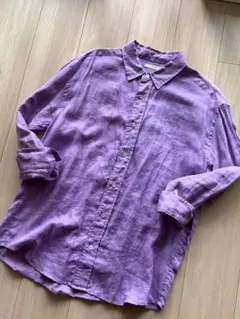 JOURNAL STANDARD リネン長袖シャツ パープルのサムネイル