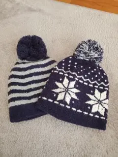 無印良品　子ども　ニット帽2点セット