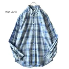 ラルフローレン♪BD オープンシャツ 薄手 やわらか コットン ロゴ刺繍