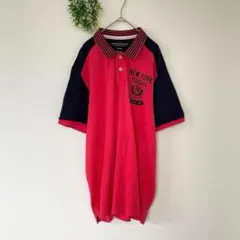 エアロポステール［XL］大人カジュアル◎ロゴ刺繍◎ボーダー襟◎コットンポロシャツのサムネイル