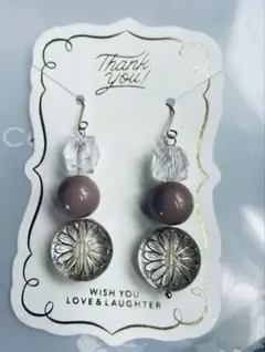 フラワーモチーフ ダングルピアス