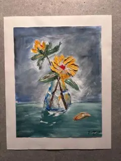 ピエール・ボンコンパン リトグラフ 花瓶の花 印刷画 - メルカリ