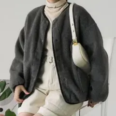 FREAK'S STORE 2024年 カットボアショートジャケット グレー