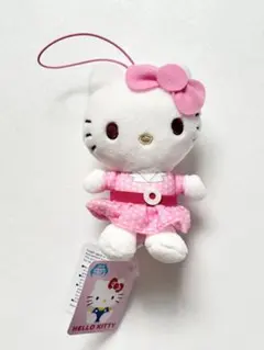 ハローキティ レトロワンピース ちょいデカマスコット ピンク