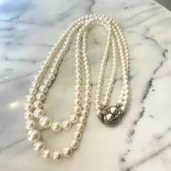 ちよちゃん様専用　美品★2連パールネックレス