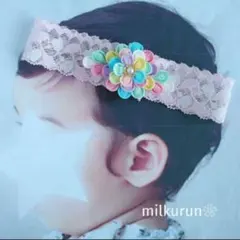 つまみ細工 ❁ ベビーヘアバンド【フラワー】