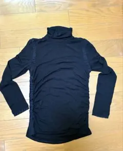 【未使用】SONIAフリル付き黒長袖Tシャツ M