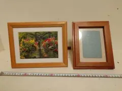 ナチュラルウッド フォトフレーム 2個セット