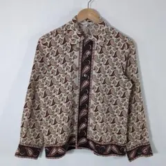 70´s≪CHILD WOMAN≫レディース長袖シャツ レトロ古着 ペイズリー柄のサムネイル
