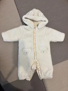 フリースロンパース クリーム色 95cm未満