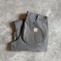 06M001○ Carhartt ブラック ワイド ストレート ペインターパンツ 