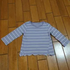 SERAPH紫色ストライプリボンTシャツ 80サイズ