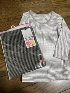 UNIQLO ヒートテック ボーダー 90センチ　2枚セット