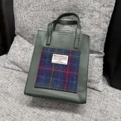 新品未使用 レディースバッグ 革 緑 ショルダーにもなる