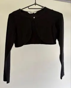 H&M キッズ ボレロ カーディガン ラメ入り　ブラック