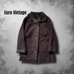 Euro ムートンコート スエードボアジャケット 古着 y2k archive
