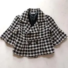Lotta Love ツイード チェック テーラードジャケット 半袖