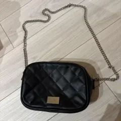 Bershka ブラック キルティング ショルダーバッグ