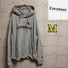 【韓国】COVERNAT グレー オーセンティック ロゴ フーディ M パーカーのサムネイル