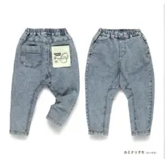 【美品】branshes テーパードデニムパンツ140