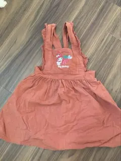 futafuta マイメロディー　ワンピース　ジャンパースカート　赤　サンリオ