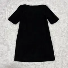 マーキュリーデュオ レース切替ニットワンピ 黒【F】