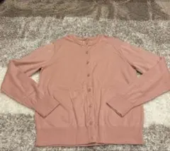 ピンク 長袖カーディガン ボタン付き　UNIQLO