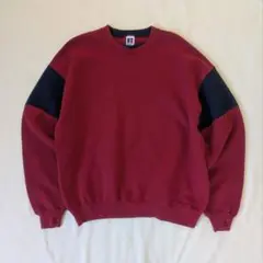 90s　Russell　USA製　無地 スウェット　ラッセル　2トーン 切り替え