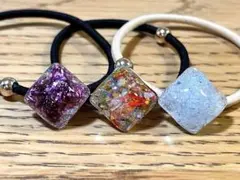 レジンヘアゴム　ハンドメイド　No.1363