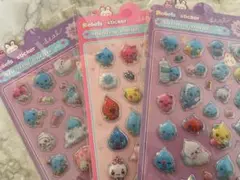 しずくちゃん ボンボンドロップシール 3枚