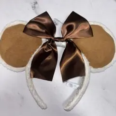 ディズニー　カチューシャ　ムートン　ミニー