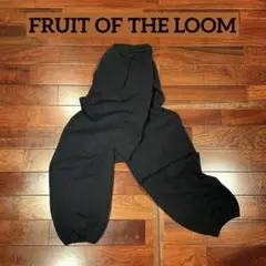 FRUIT OF THE LOOM スウェットパンツ ブラック コットン