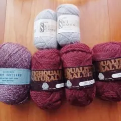 毛糸 まとめ売り FUNNY SHETLAND 他6玉セット