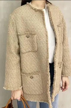 Mila Owen ミラオーウェン　金釦サマーツイードジャケット