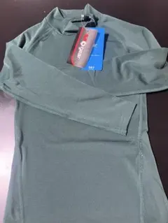 速乾性長袖ストレッチアンダ　ダークグリーン　ジュニアM