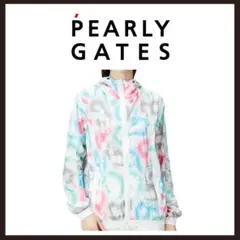新品未使用　PEARLY GATES　ロゴ総柄ジップブルゾン　1　グラデーション