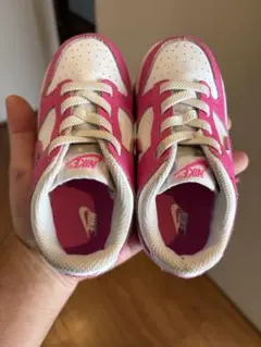 【美品】NIKE ダンクベビー　スニーカー ピンク ホワイト（14センチ）