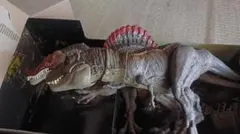 恐竜2体 ジュラシック・ワールド スピノサウルス VS ティラノサウルス