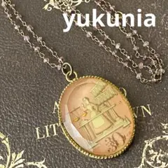 yukunia ユクーニャ ヴィンテージ切手　ネックレス