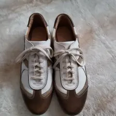 リーガル　本革　スニーカー　25.5cm ホワイト＆ブラウン