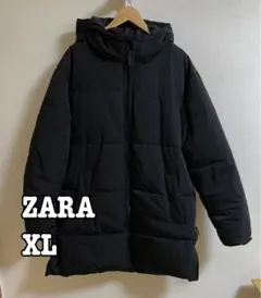 ZARA ザラ ブラック ダウンジャケット ロング 防寒 アウター XL
