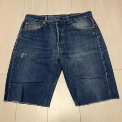 リーバイス501XX USA製バレンシア赤耳W32 カットオフ ハーフパンツ 